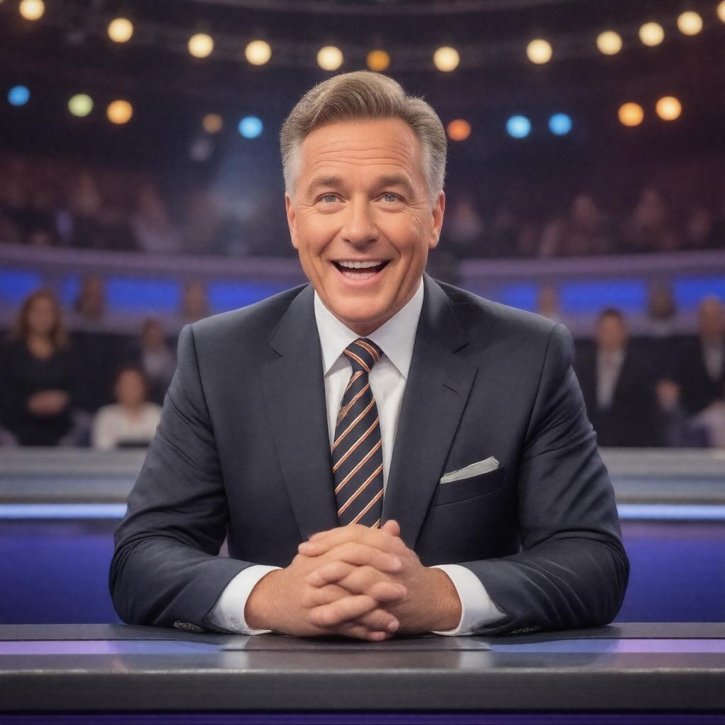 Click to view larger image AI-created image of Who Wants to Be a Millionaire (host)