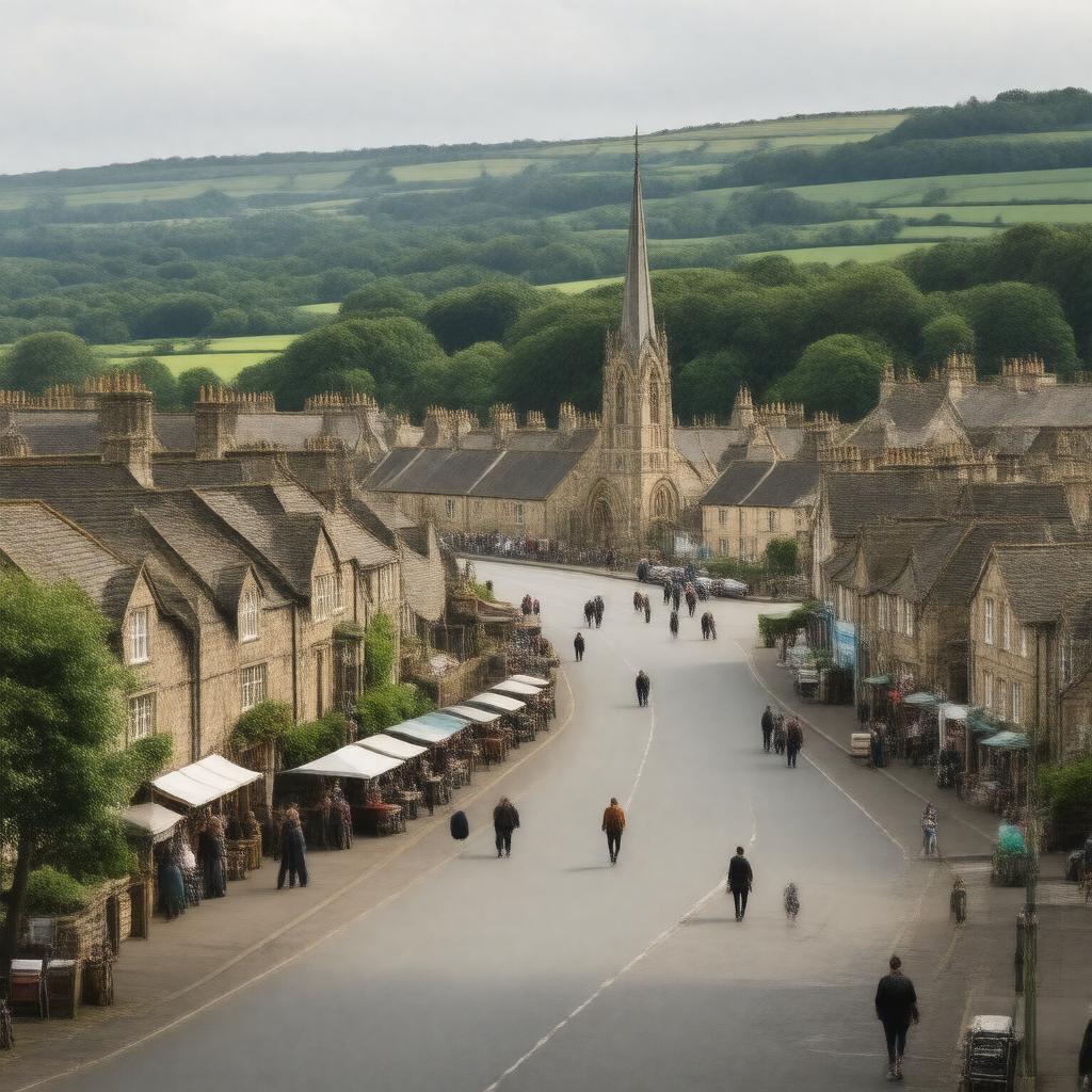 AI-created image of Wigton, Cumberland, England