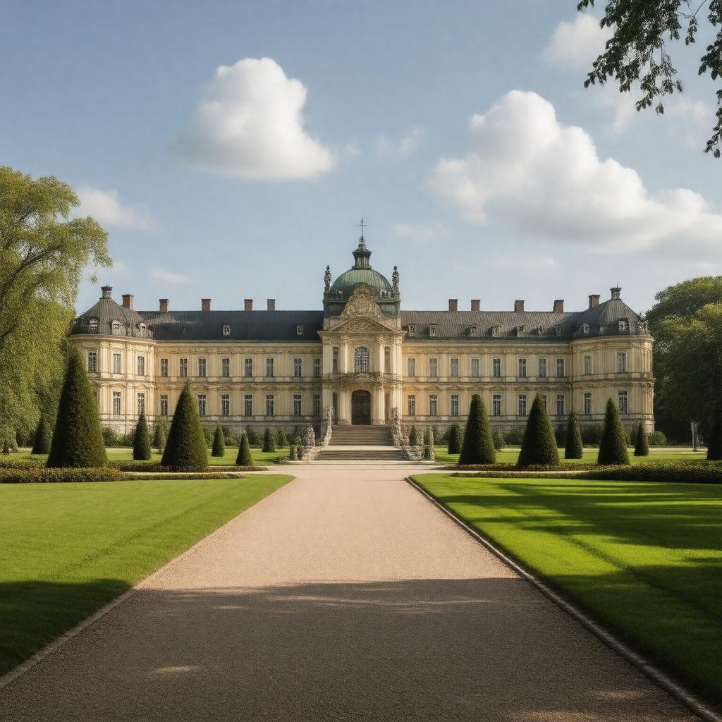 AI-created image of Wilanów Palace