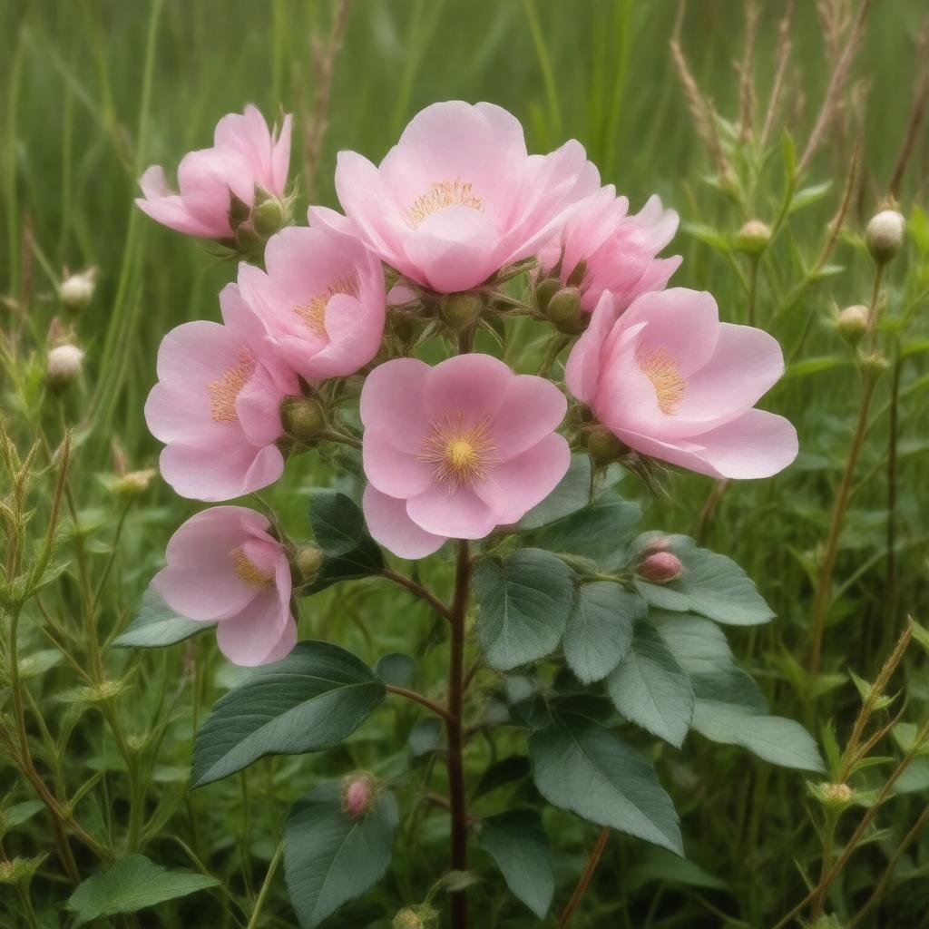Click to view larger image AI-created image of Wild Prairie Rose