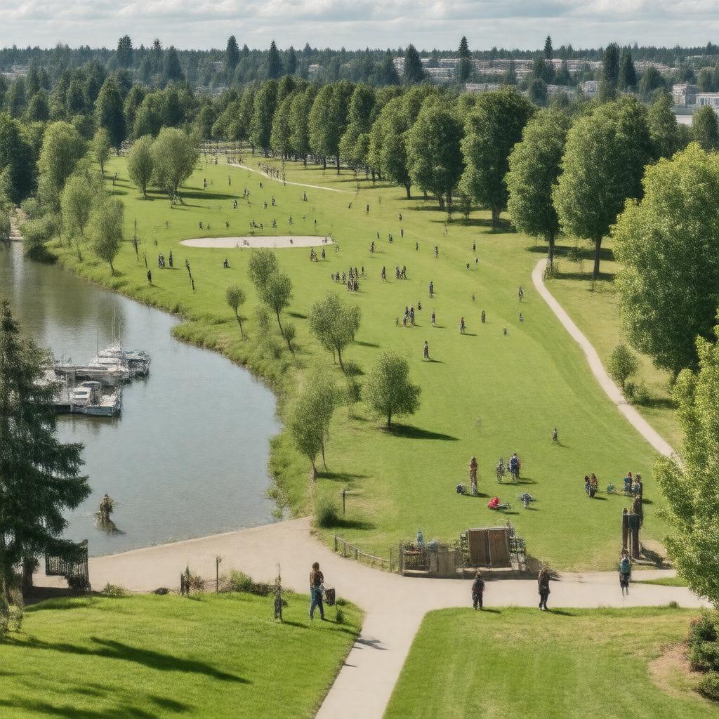 Click to view larger image AI-created image of Willamette Park
