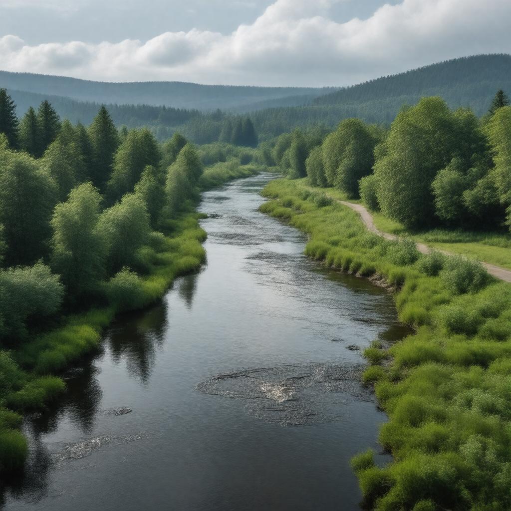 AI-created image of Willamette River Greenway