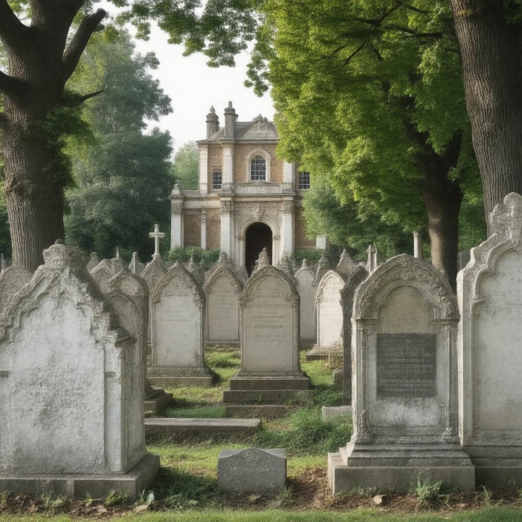AI-created image of Willesden Jewish Cemetery, London