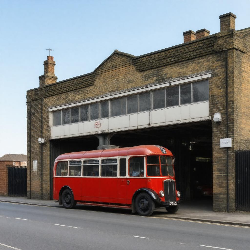 AI-created image of Willesden bus garage