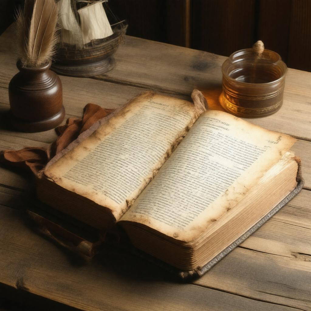 Click to view larger image AI-created image of William Bradford's journal