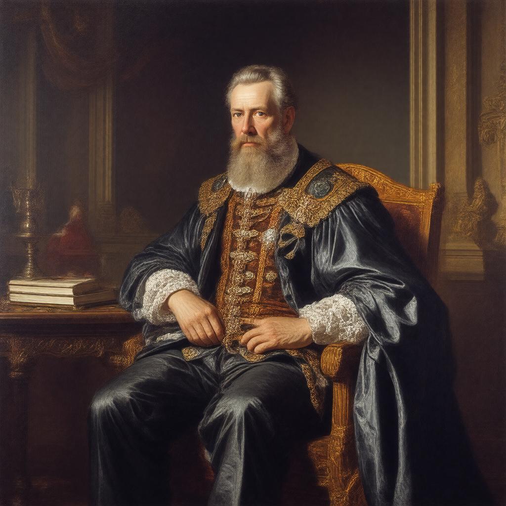 AI-created image of William Cecil, 1st Baron Burghley