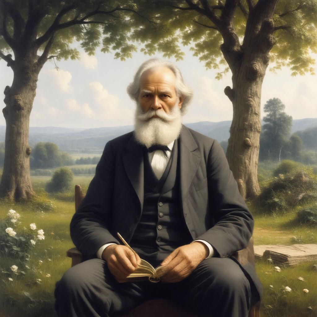 AI-created image of William Cullen Bryant
