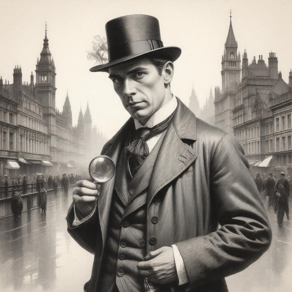 AI-created image of William Gillette