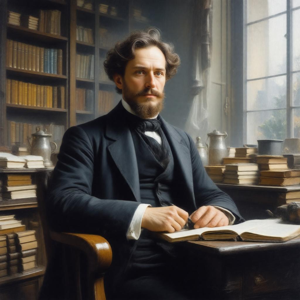 AI-created image of William Michael Rossetti