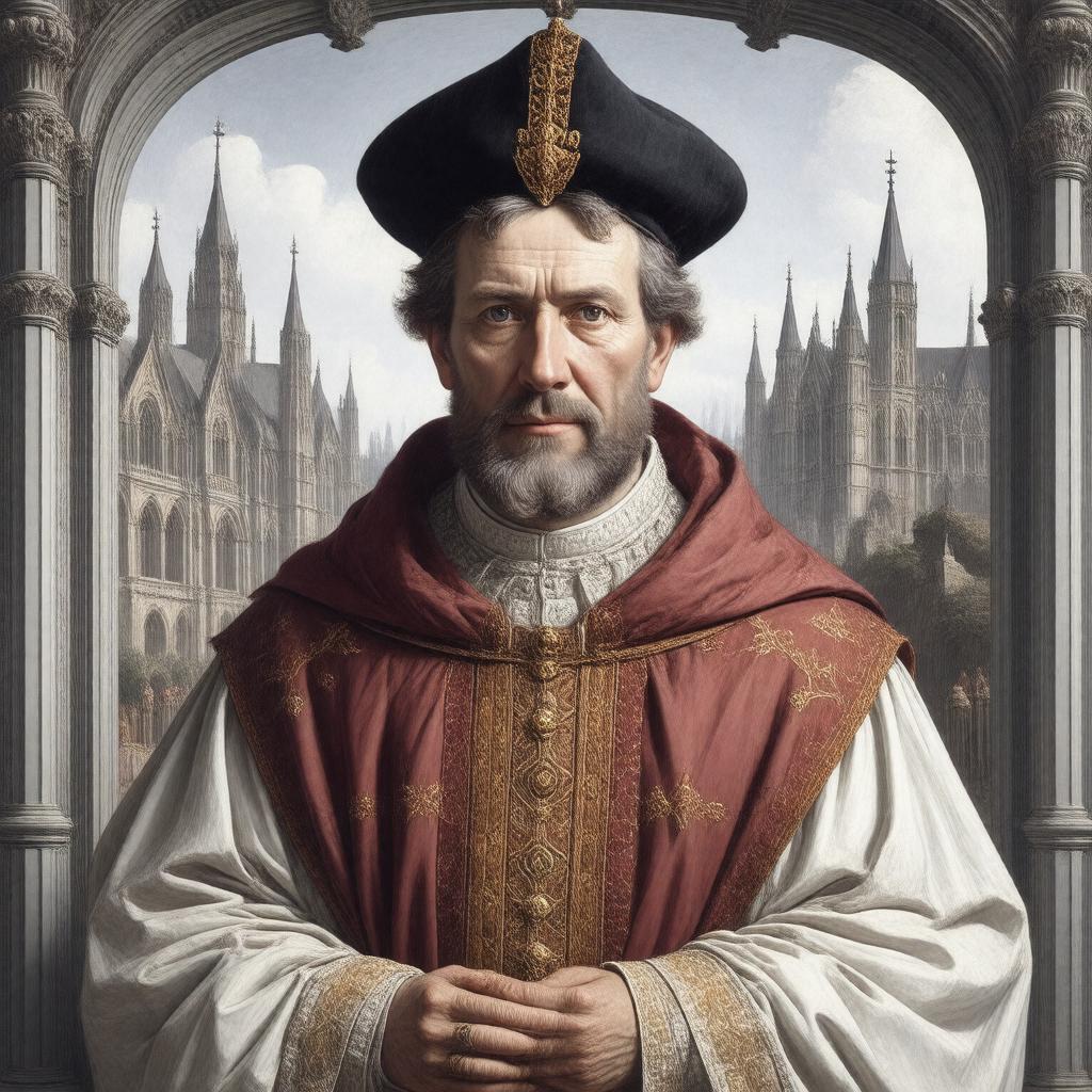 Click to view larger image AI-created image of William of Wykeham