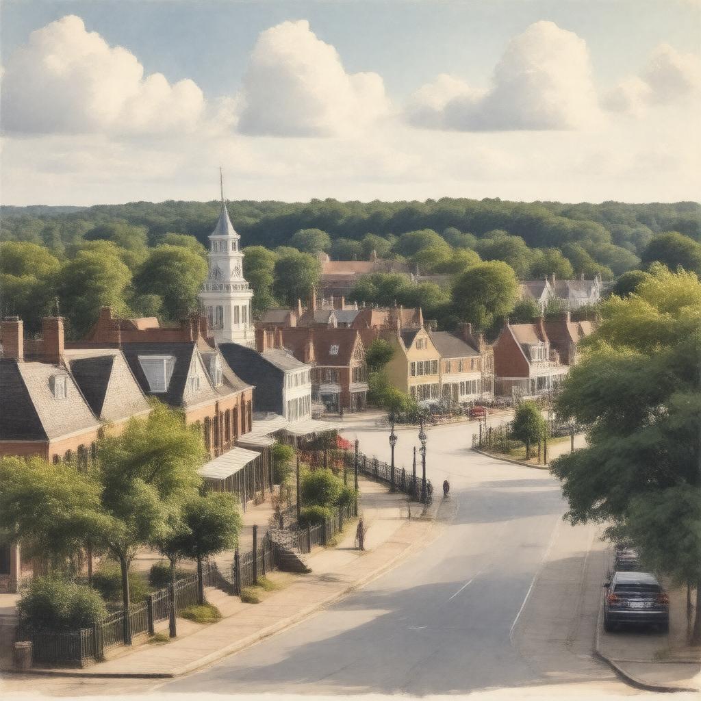 AI-created image of Williamsburg, Virginia, USA