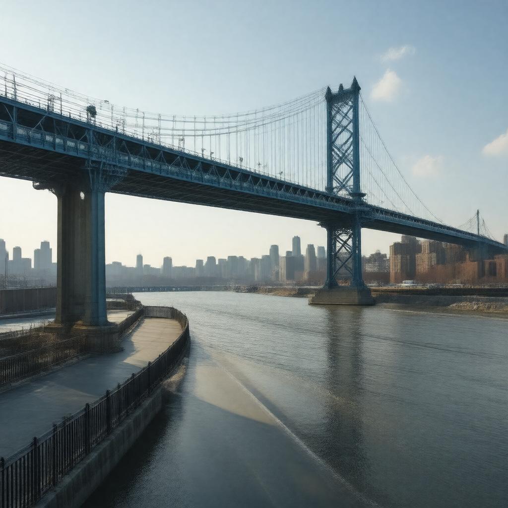 Click to view larger image AI-created image of Willis Avenue Bridge