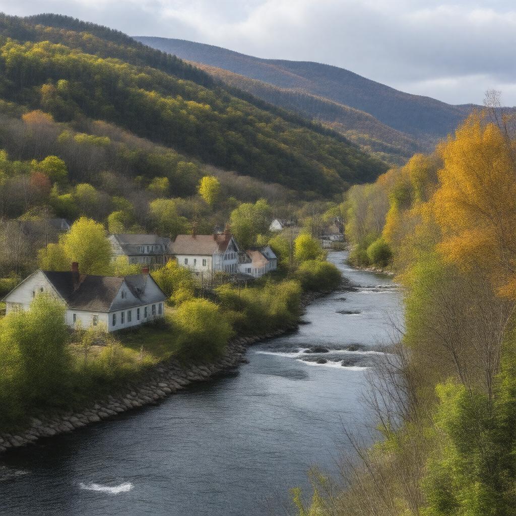 AI-created image of Wilmington, Vermont