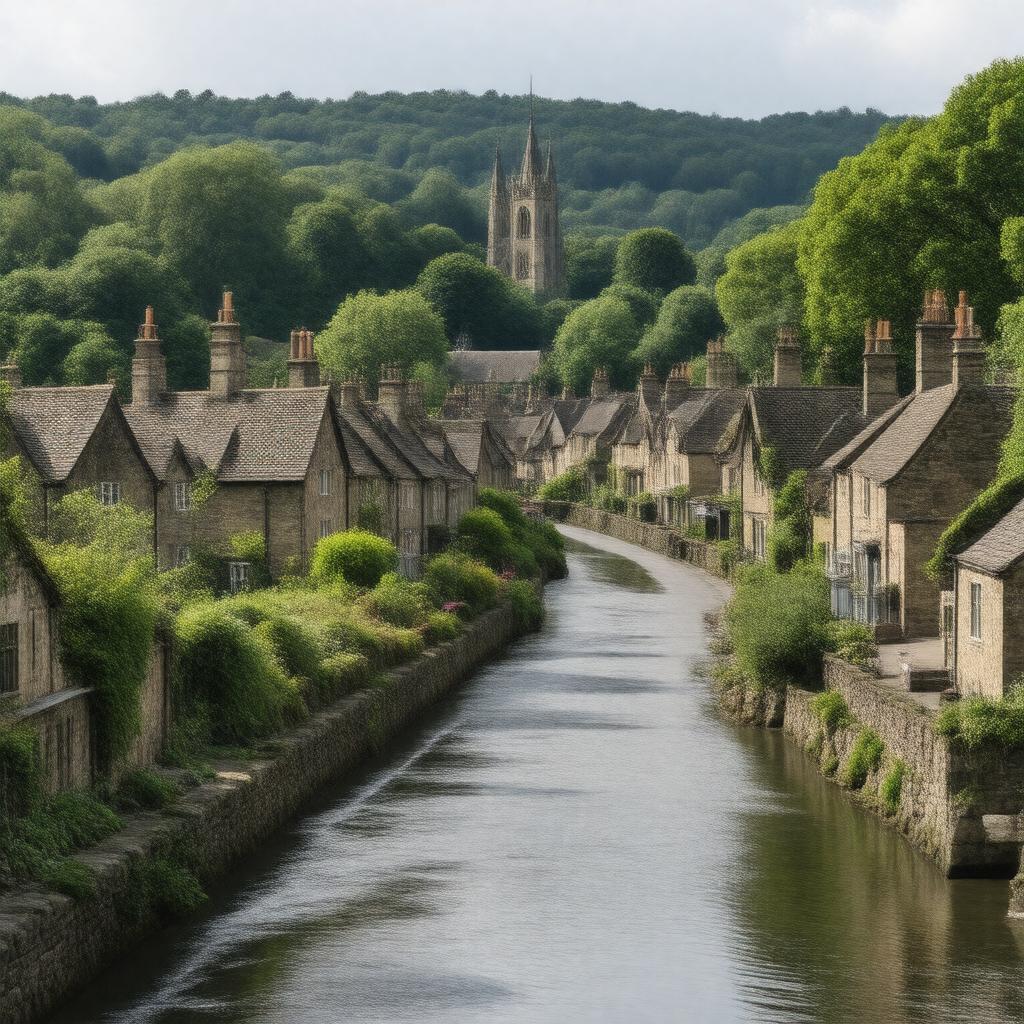 AI-created image of Wilmslow, Cheshire, England