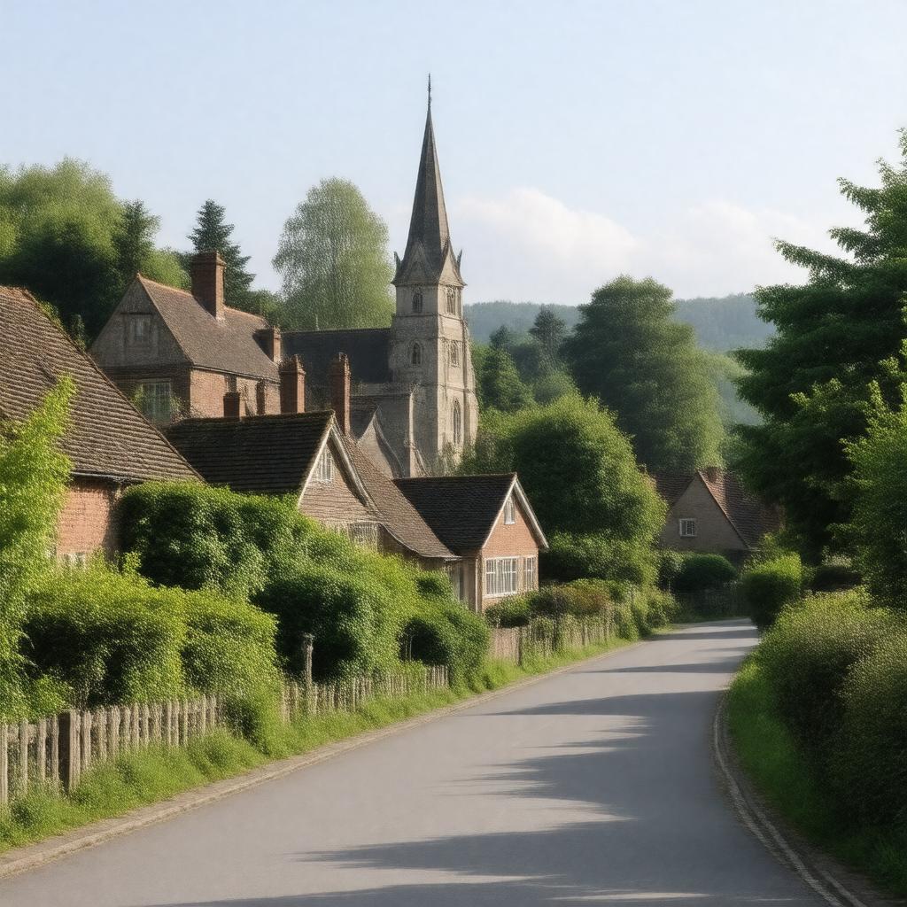 AI-created image of Windlesham, Surrey, England