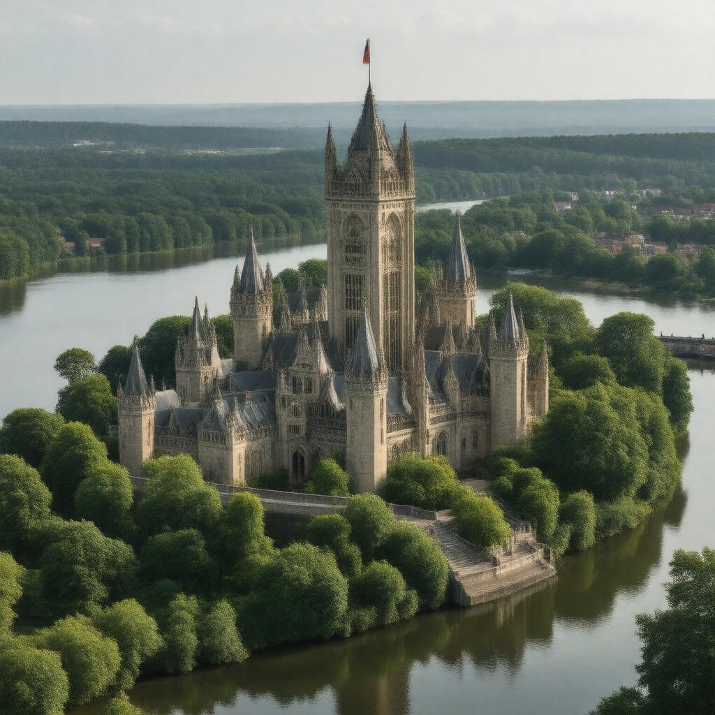 Click to view larger image AI-created image of Windsor Castle, Windsor, Berkshire, England