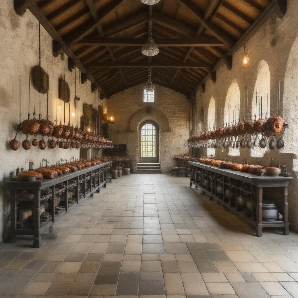 Click to view larger image AI-created image of Windsor Castle kitchens