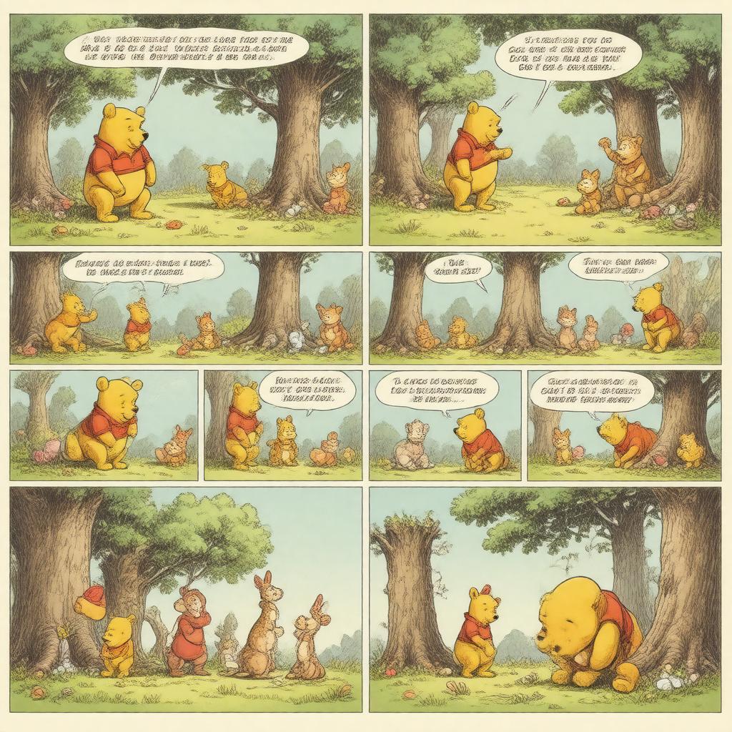 AI-created image of Winnie the Pooh (comic strip)