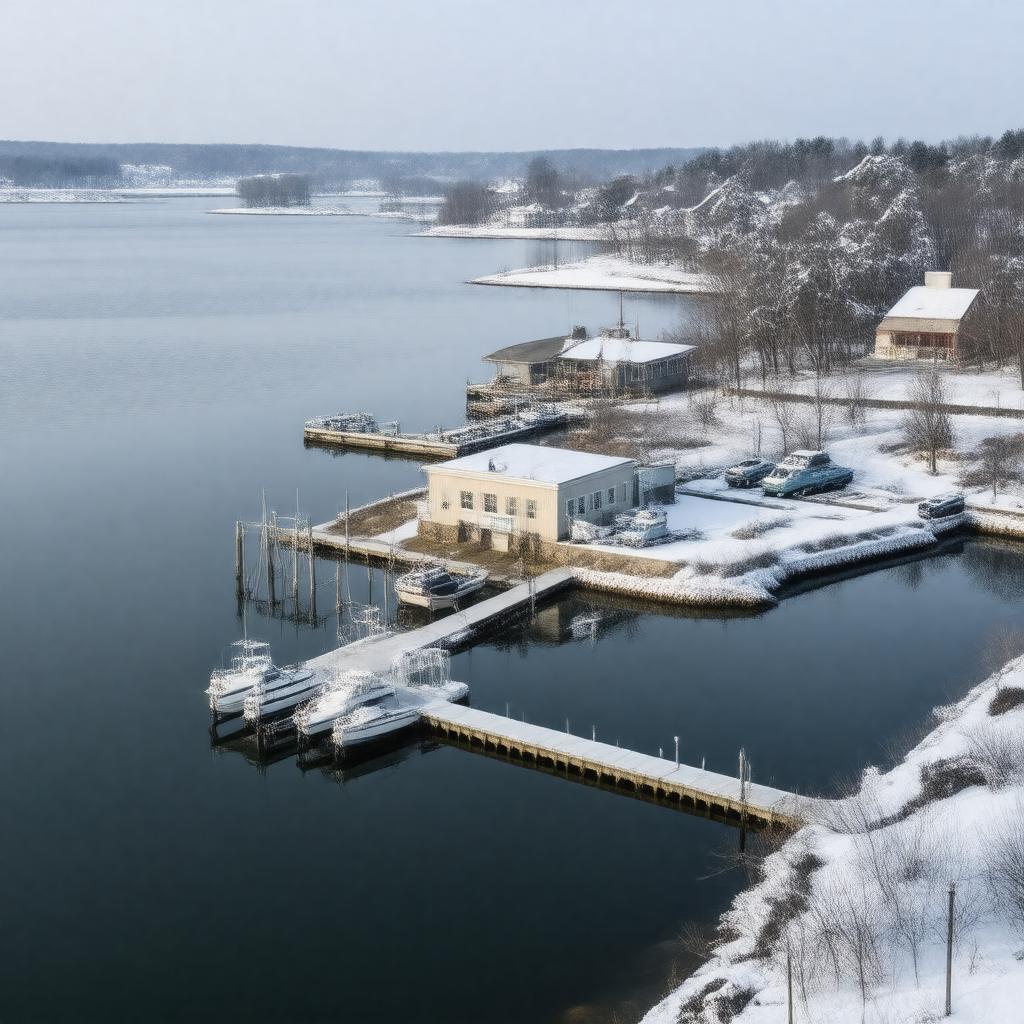 AI-created image of Winter Island Marina