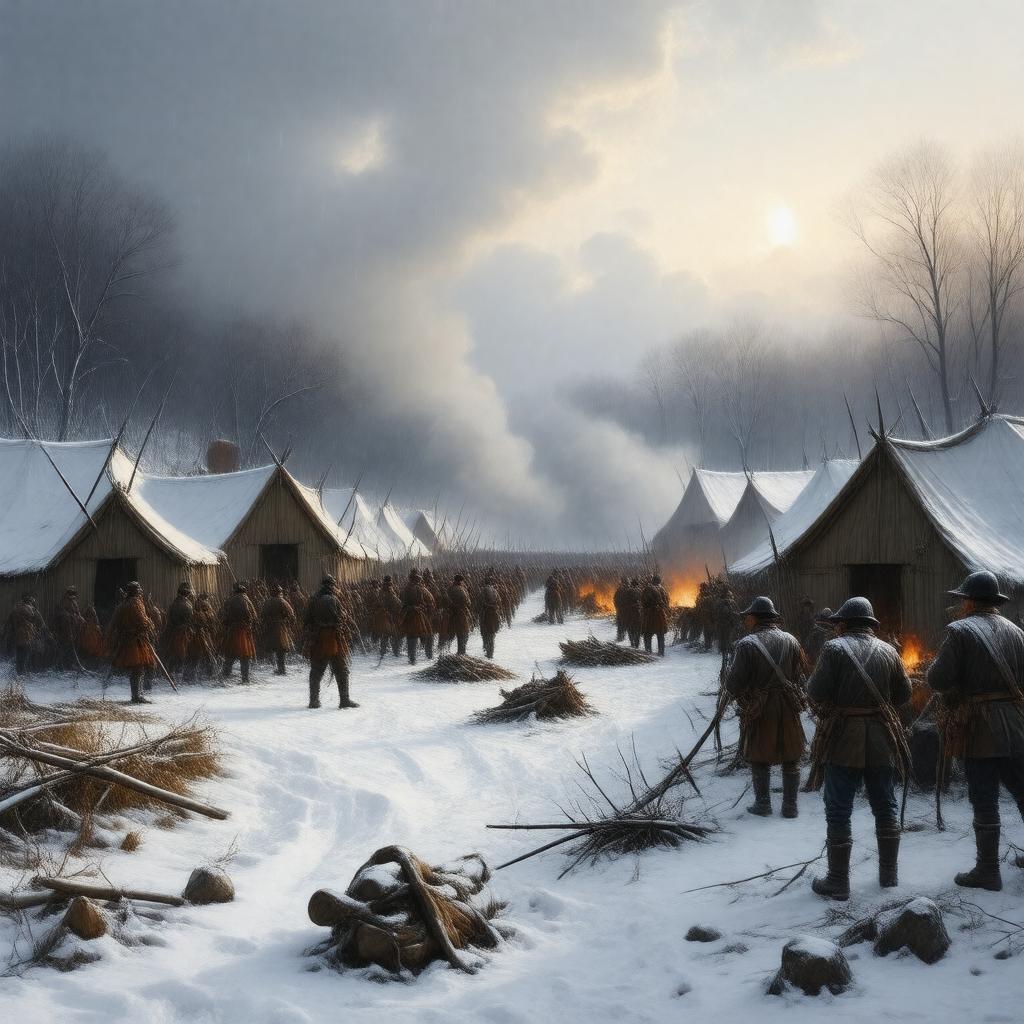 Click to view larger image AI-created image of Winter at Valley Forge