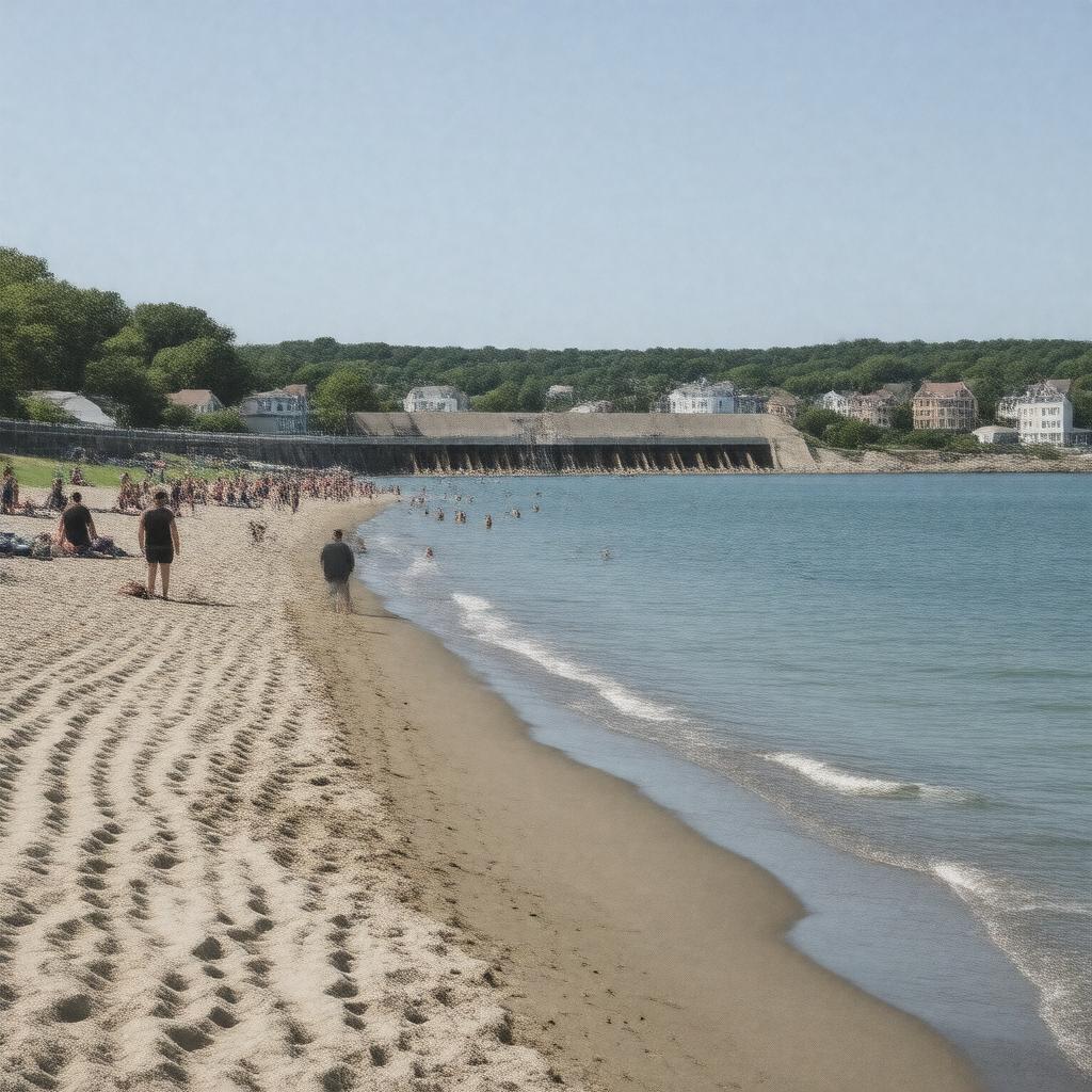 Click to view larger image AI-created image of Winthrop Beach