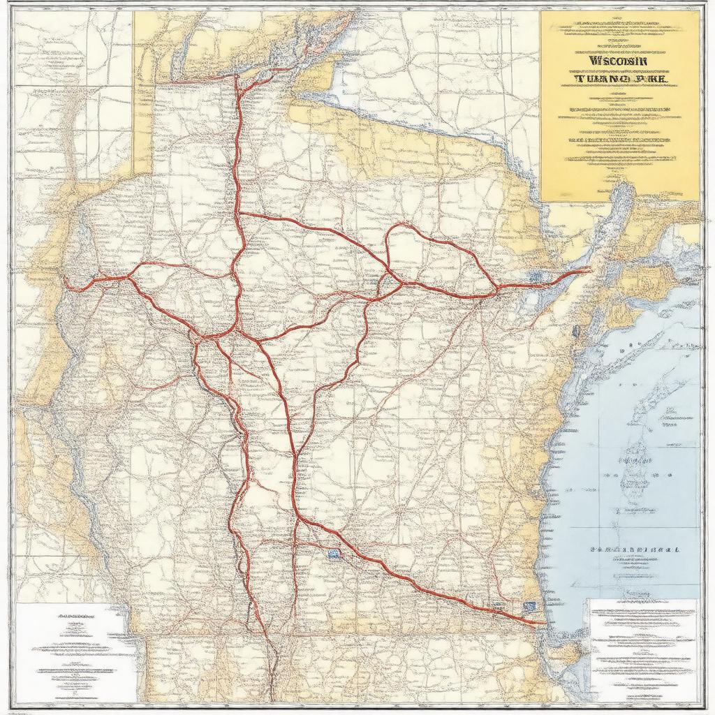 Click to view larger image AI-created image of Wisconsin Turnpike