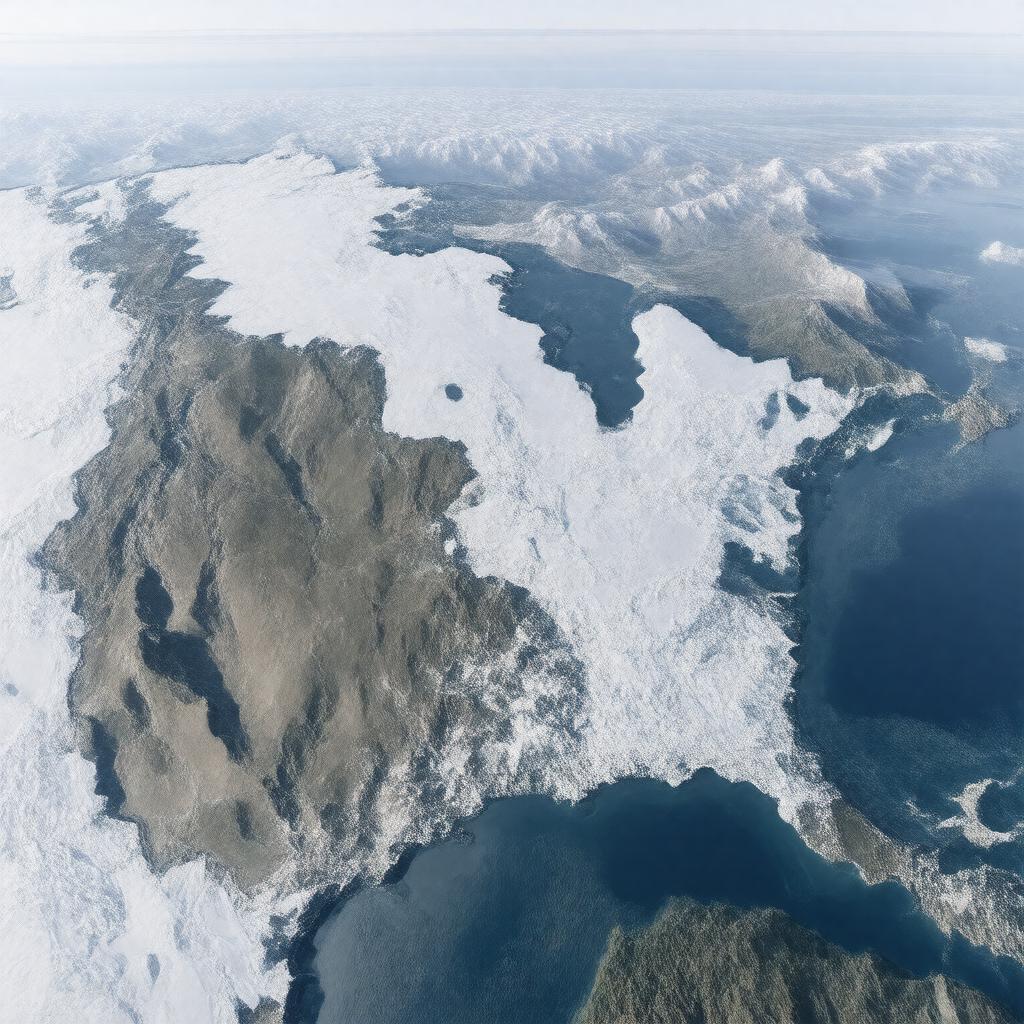 AI-created image of Wisconsin glaciation