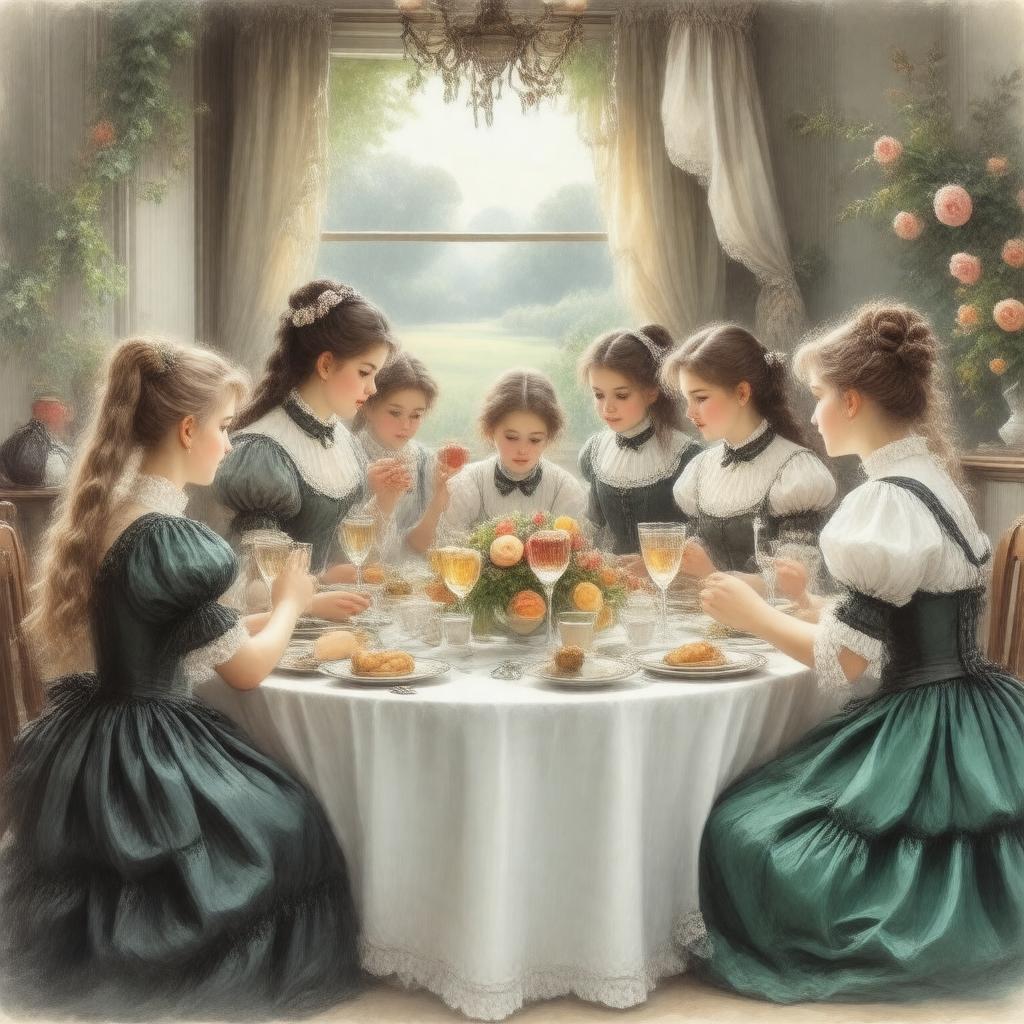 AI-created image of Wives and Daughters