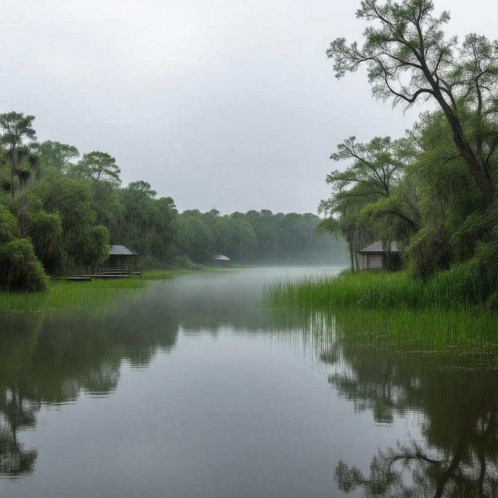 AI-created image of Wolf Bayou