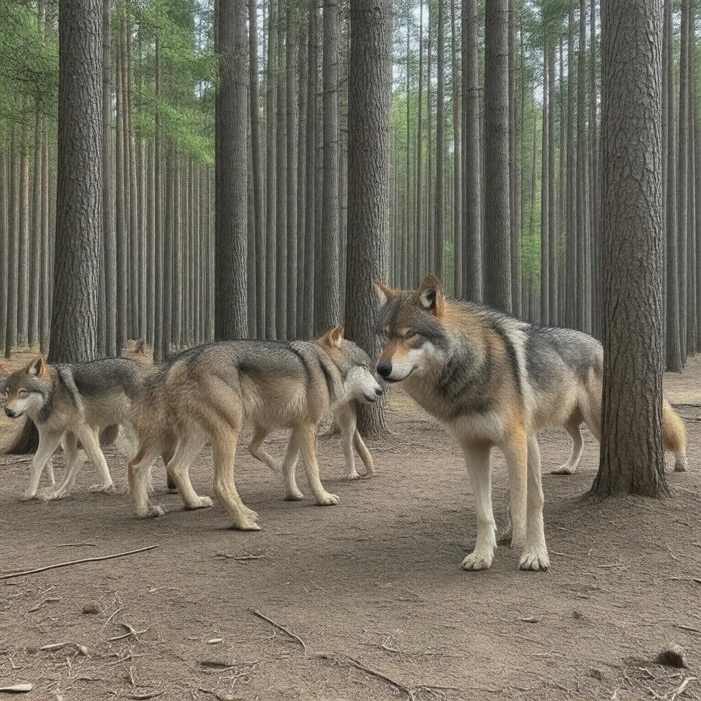 Click to view larger image AI-created image of Wolf Exhibit