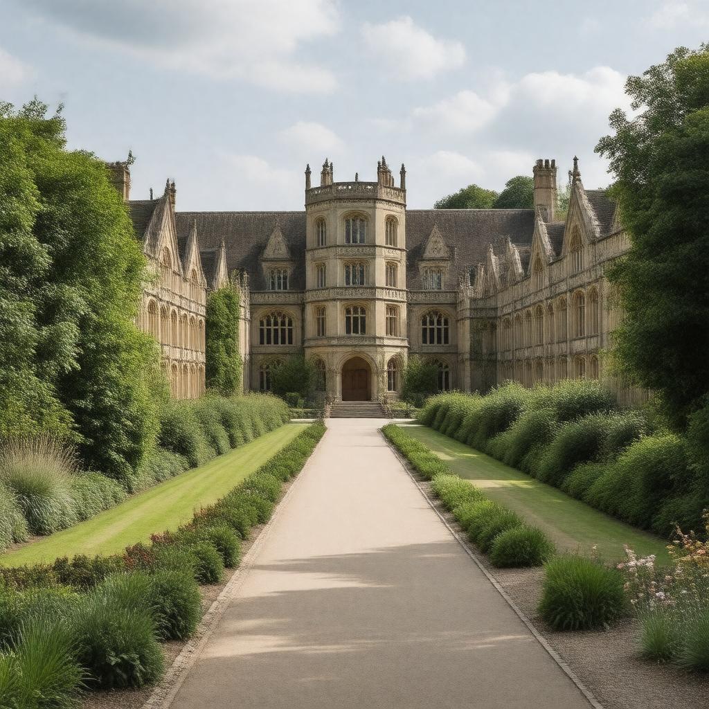Click to view larger image AI-created image of Wolfson College