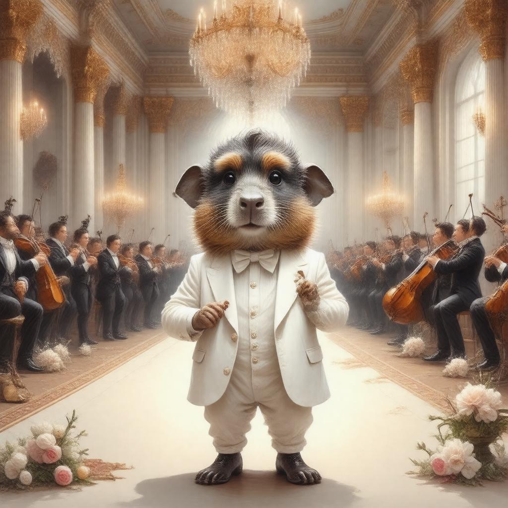 AI-created image of Wombling White Tie and Tails