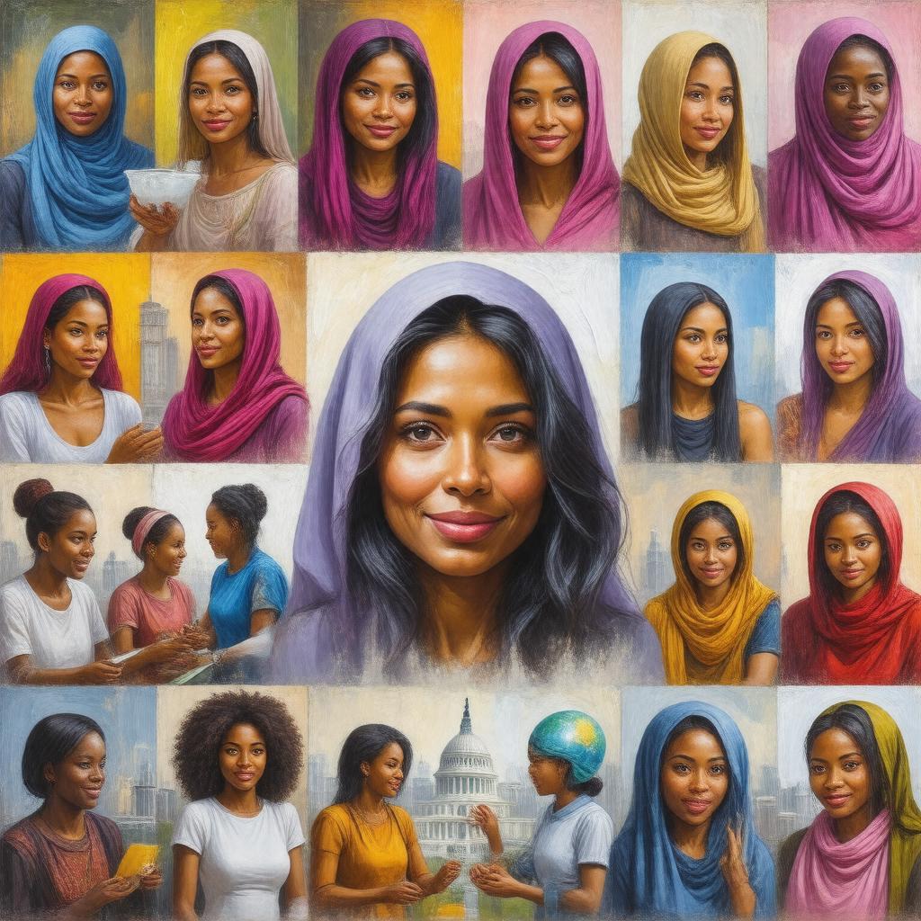 Click to view larger image AI-created image of Women for Women International