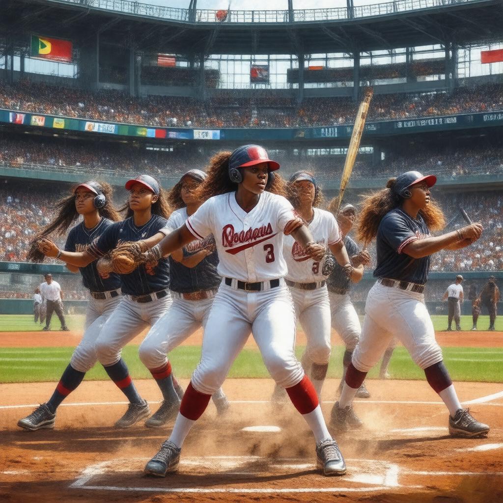 AI-created image of Women's Baseball World Cup