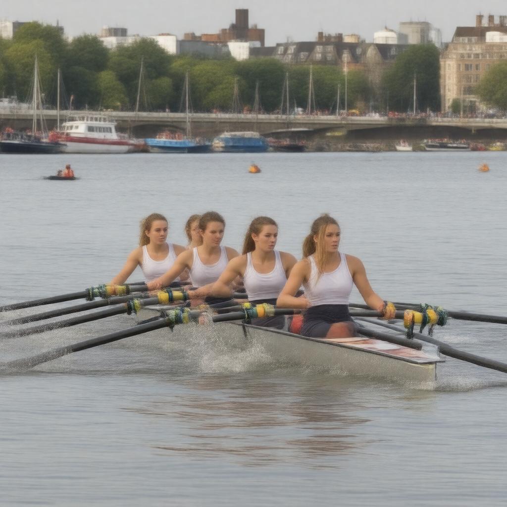 AI-created image of Women's Eights Head of the River Race