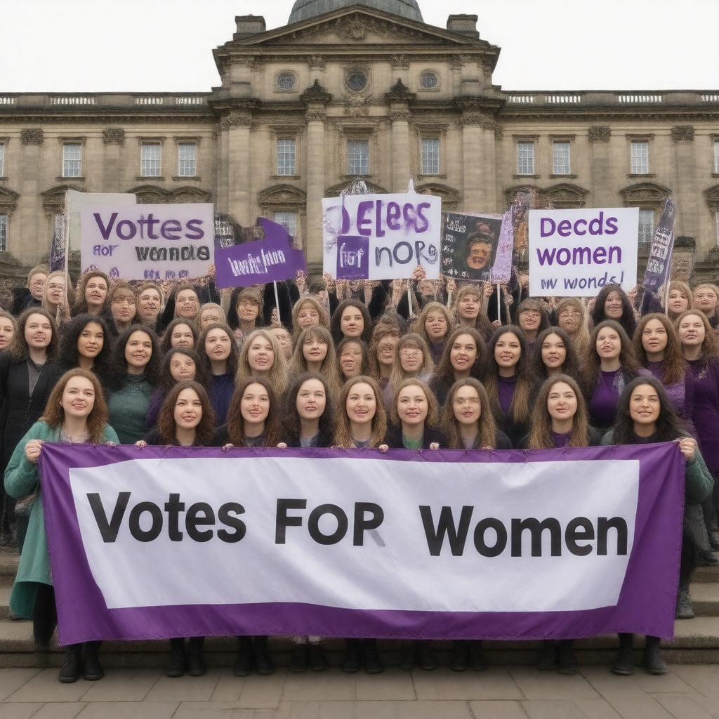 Click to view larger image AI-created image of Women's Social and Political Union