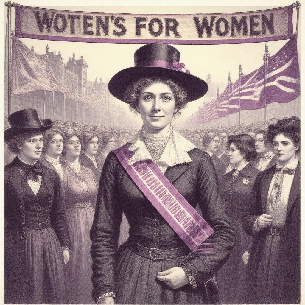 AI-created image of Women's suffrage movement