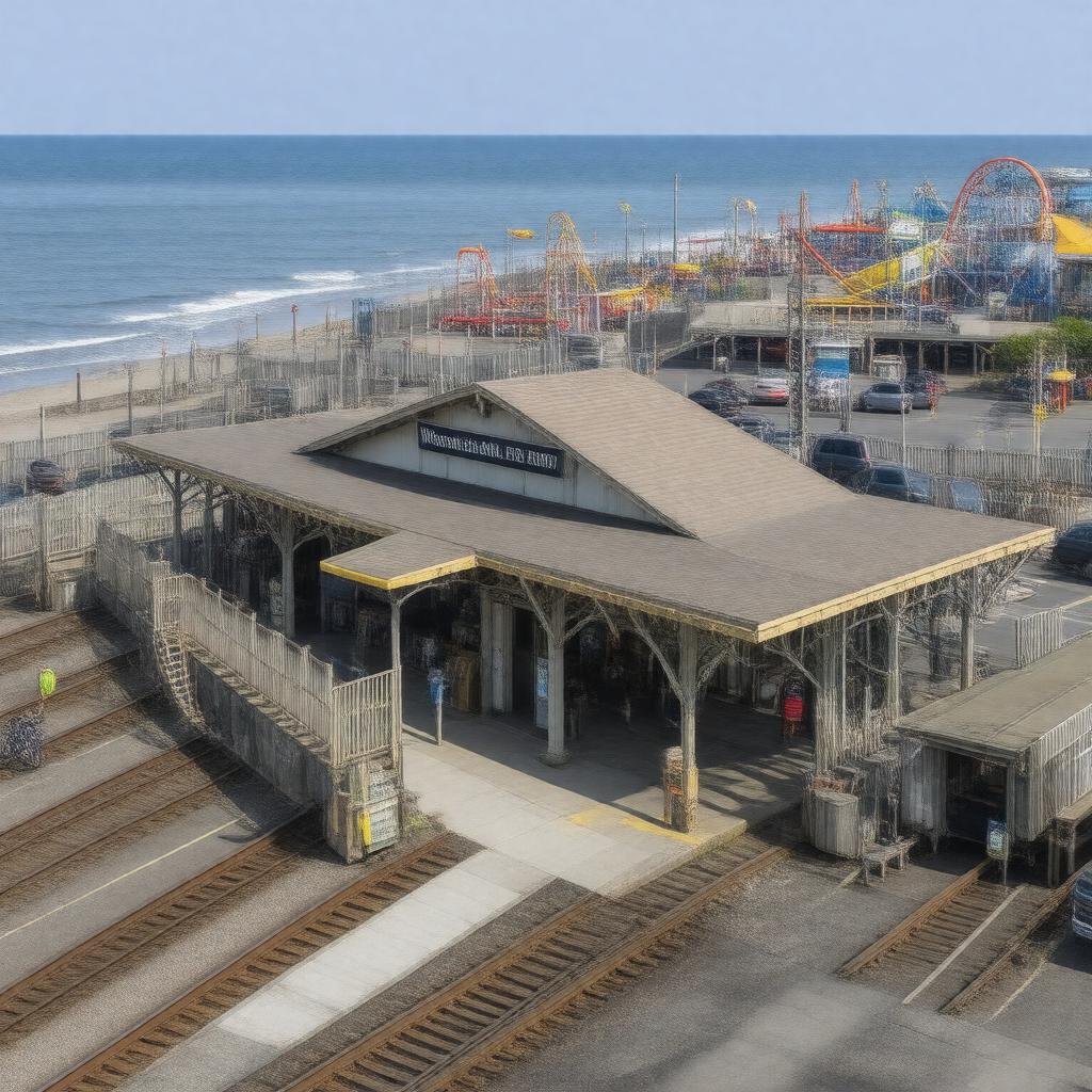 AI-created image of Wonderland MBTA station