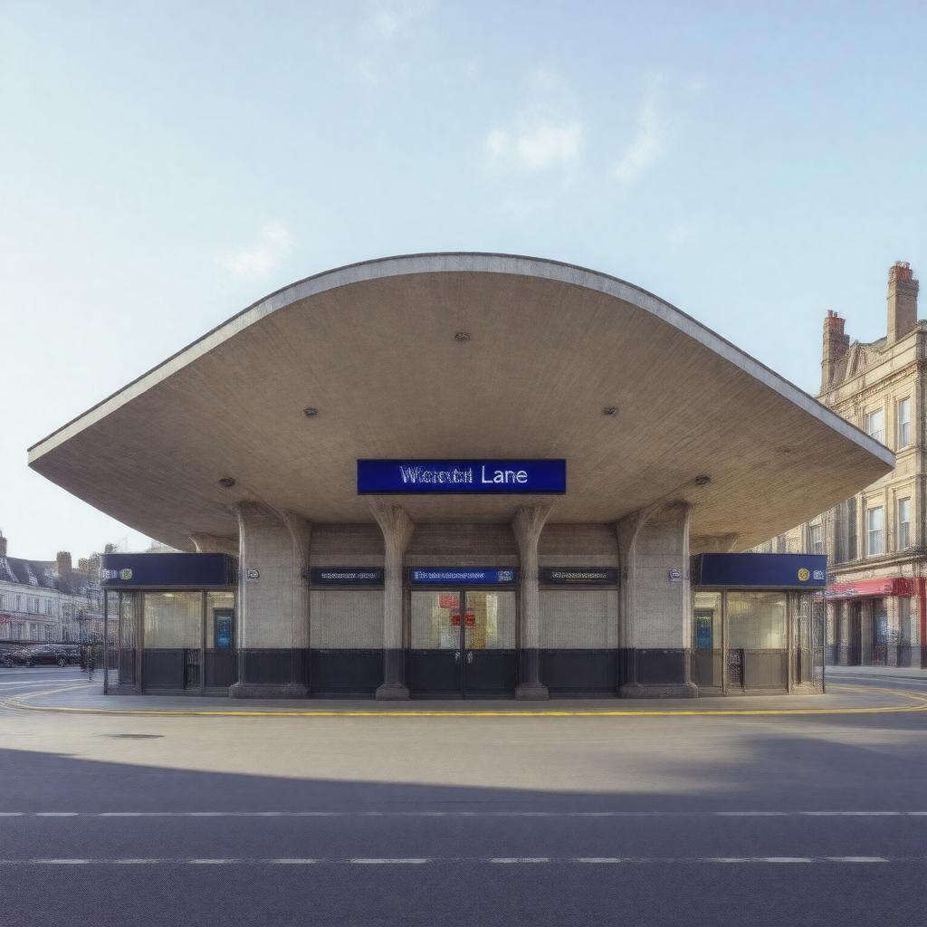 AI-created image of Wood Lane tube station