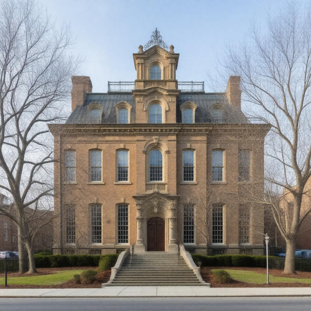 Click to view larger image AI-created image of Woodbridge Hall