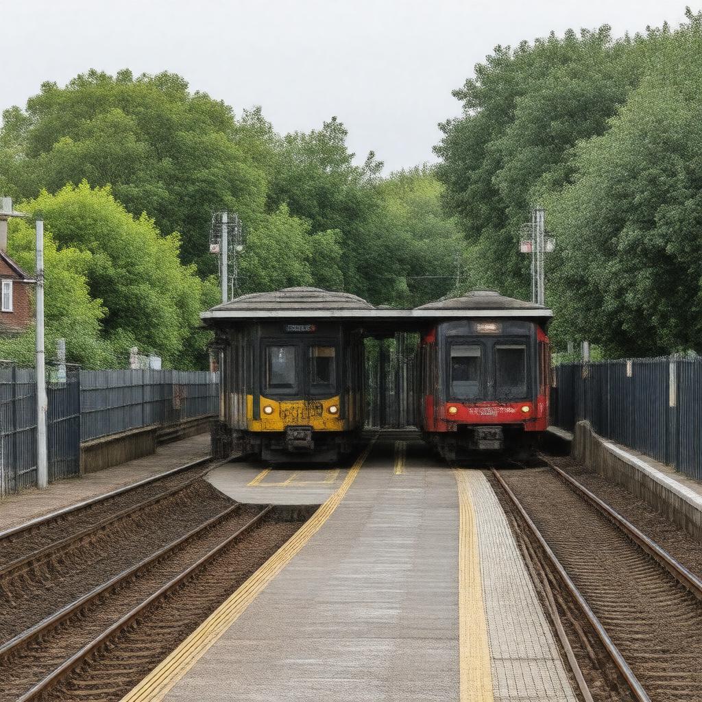 AI-created image of Woodgrange Park railway station
