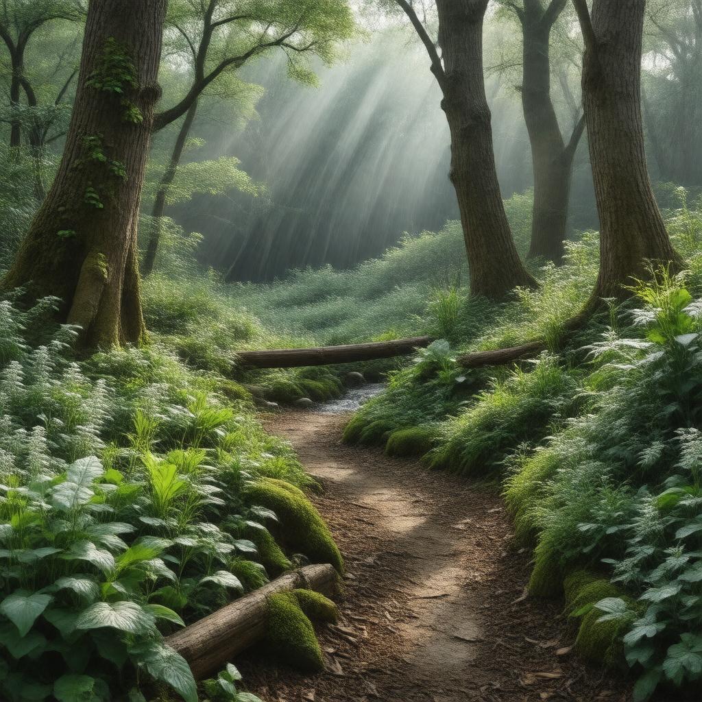 AI-created image of Woodland Garden