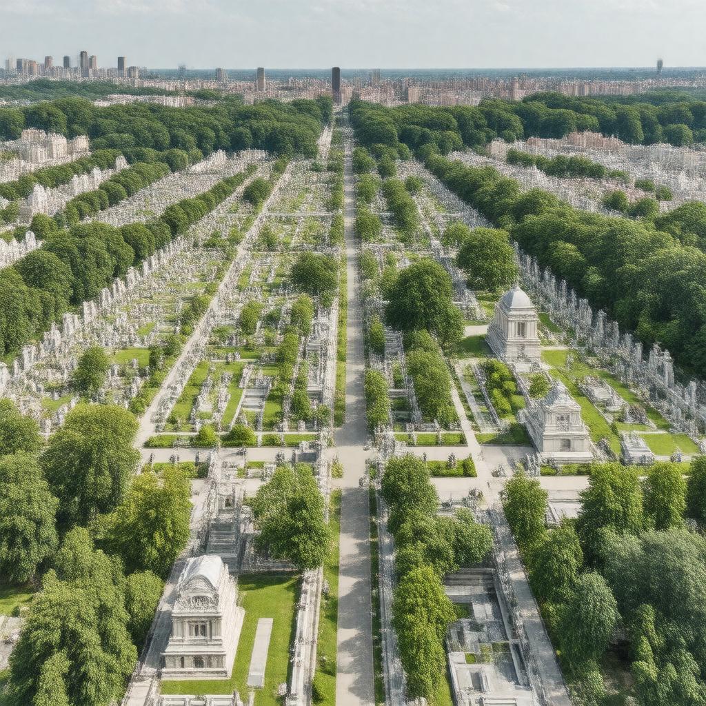 AI-created image of Woodlawn Cemetery, Bronx, New York