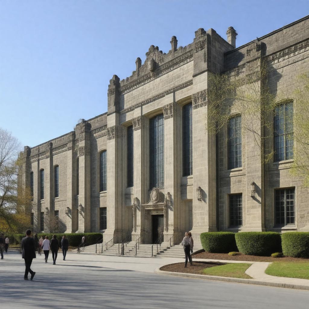 AI-created image of Woodrow Wilson School of Public and International Affairs