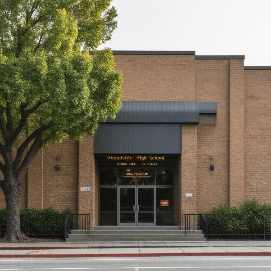 Click to view larger image AI-created image of Woodside High School