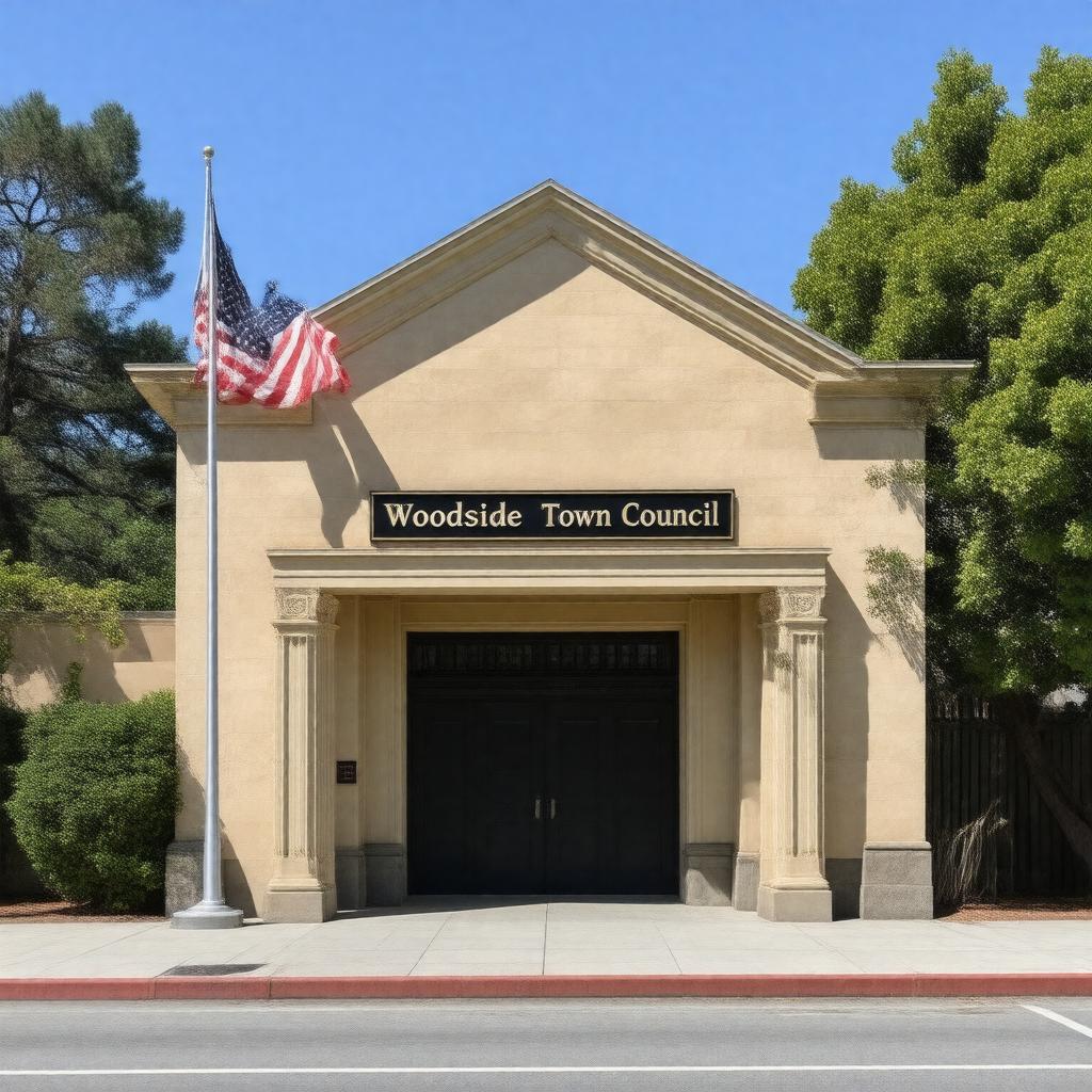 AI-created image of Woodside Town Council