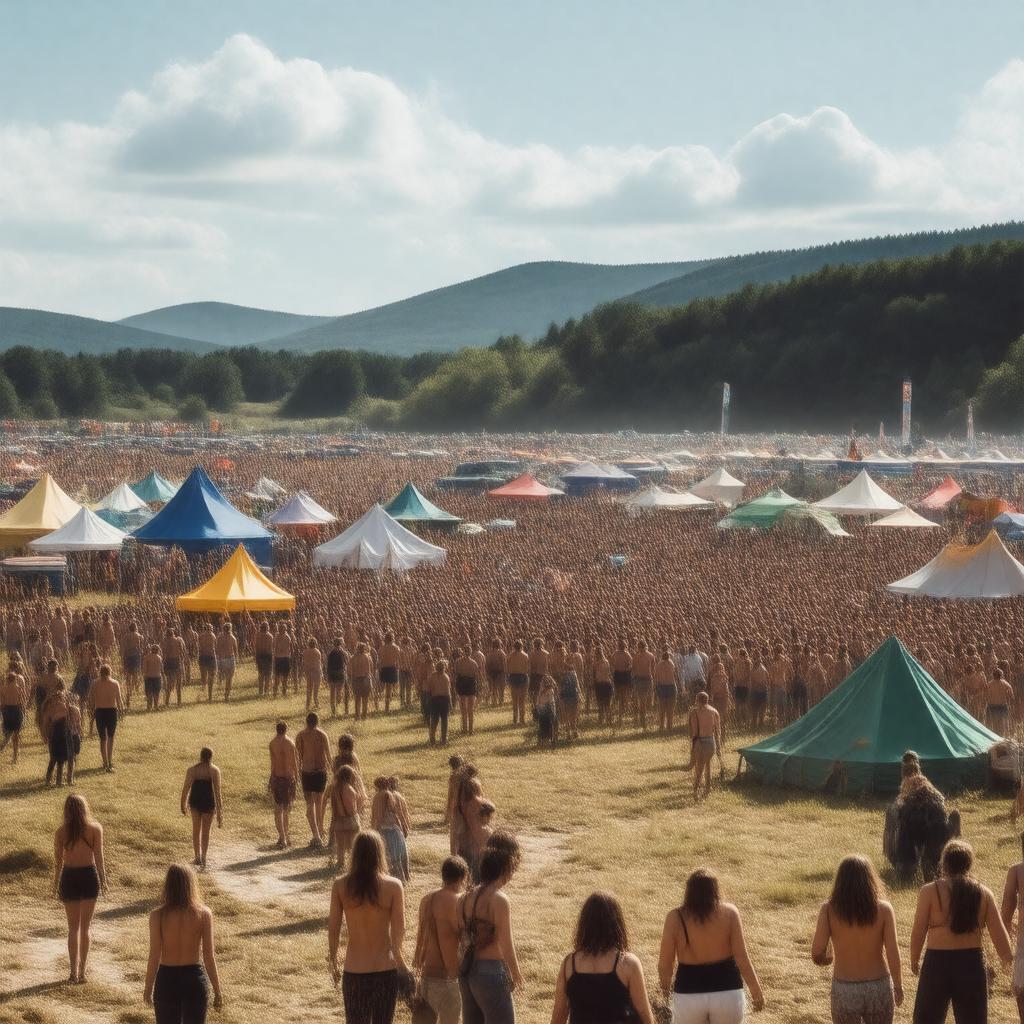 AI-created image of Woodstock 1969