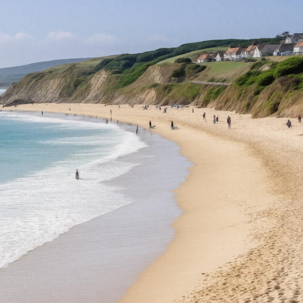 Click to view larger image AI-created image of Woolacombe Beach