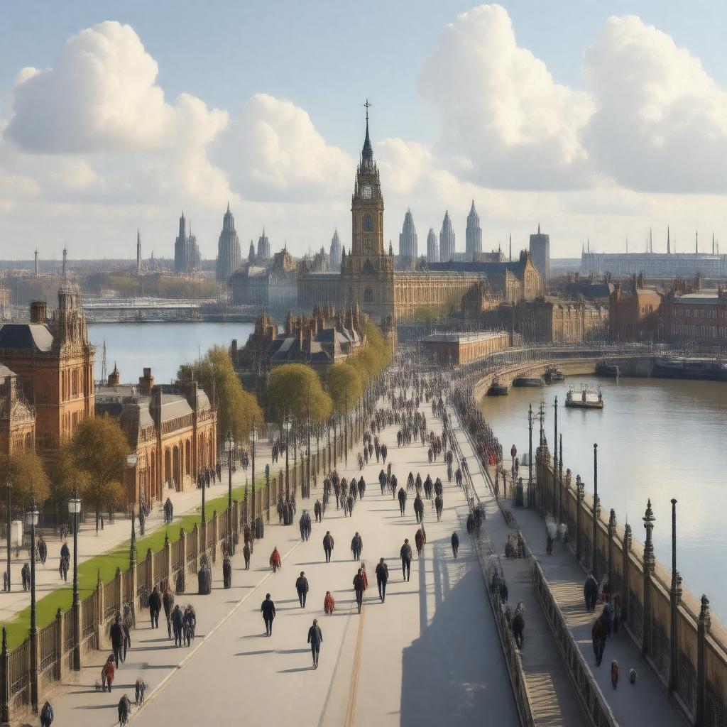 AI-created image of Woolwich, London, England