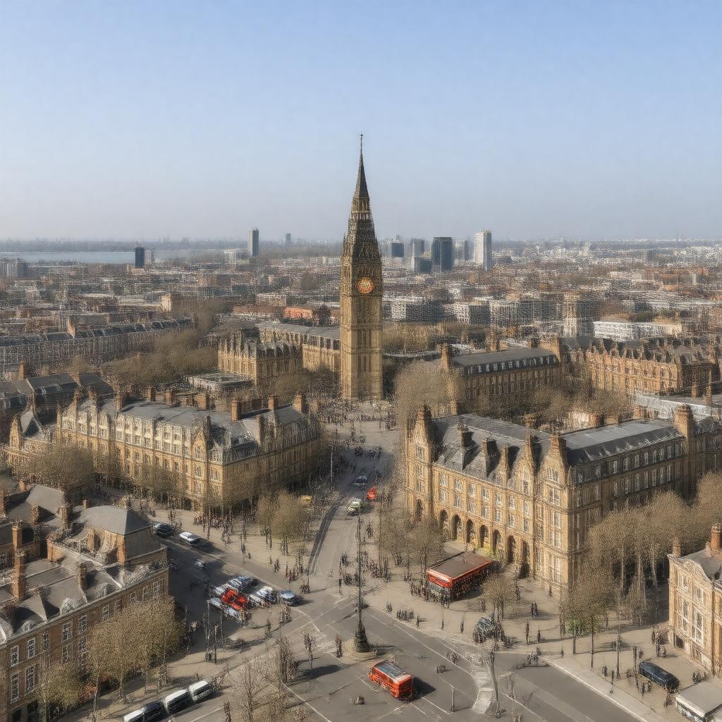 AI-created image of Woolwich town centre